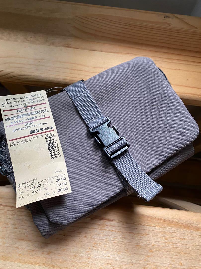 MUJI Hanging Case With Detachable Pouch, Furniture & Home Living, Bathroom & Kitchen Fixtures on