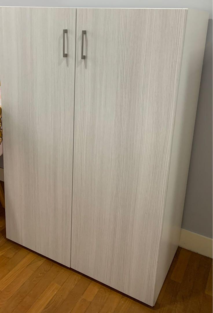Multipurpose rack (Category: Shelves, Cabinets & Racks) located in Petaling Jaya. Submitted by perfumeculture (Listing ID 1152265697, Image 1). Description: Condition like new!! Smaller cabinet is rm290. Big cabinet is RM 650 Measurement : 1800 x 1200 x 750.