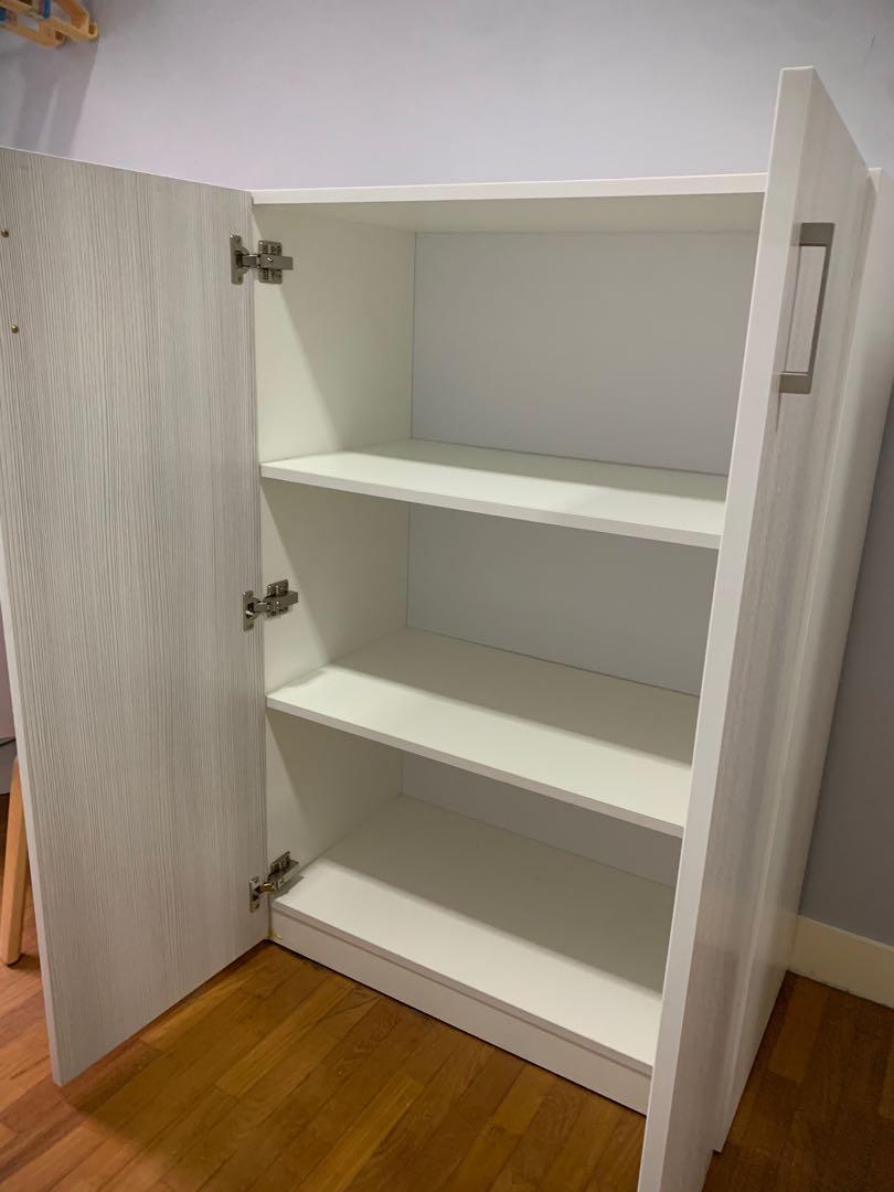 Multipurpose rack (Category: Shelves, Cabinets & Racks) located in Petaling Jaya. Submitted by perfumeculture (Listing ID 1152265697, Image 2). Description: Condition like new!! Smaller cabinet is rm290. Big cabinet is RM 650 Measurement : 1800 x 1200 x 750.