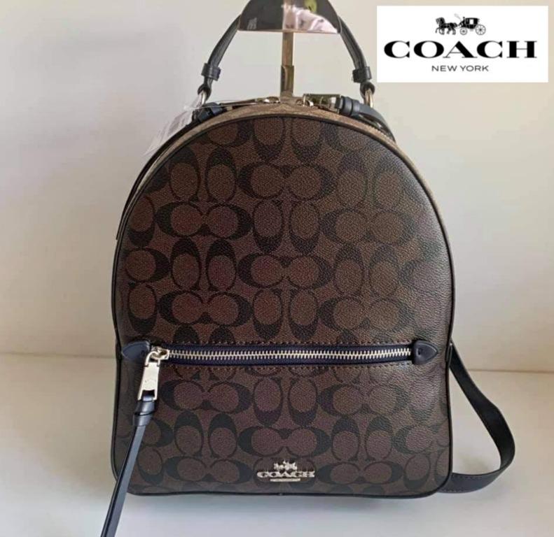 New Coach Original Dark Brown Signature Collection JORDYN BACKPACK