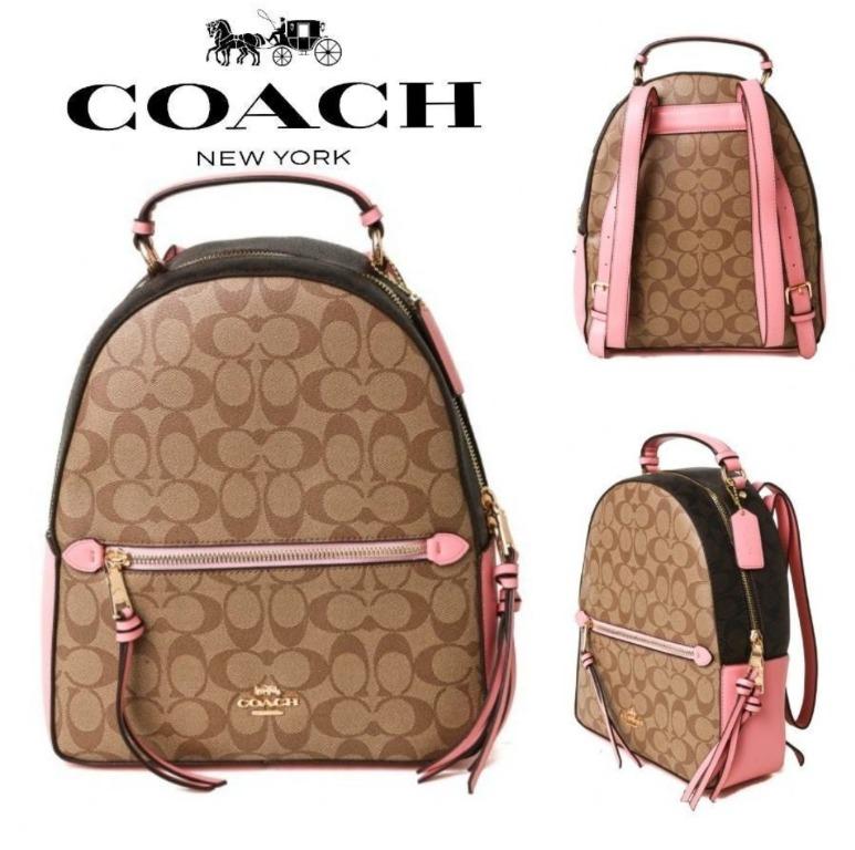 Coach jordyn backpack hot sale with signature canvas detail
