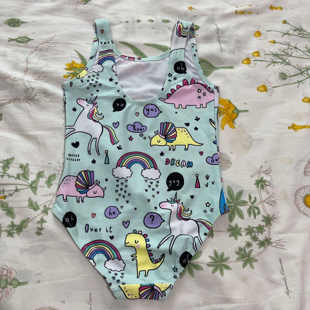 Girls dinosaur swimming costume on sale
