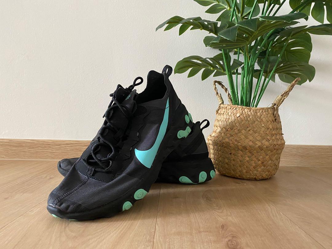 Nike React Element 55 Black, Men's Fashion, Footwear, Sneakers on Nike React Element 55 Black, Men's Fashion, Footwear, Sneakers on