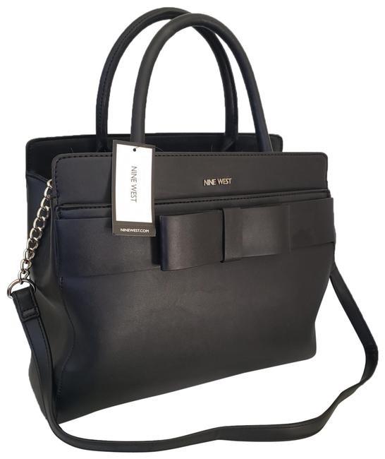 Nine West Mireya 60501941 169 Black Faux Leather Tote w scratch