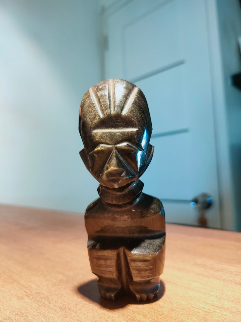 Obsidian Statue Aztec Stone, Hobbies & Toys, Memorabilia & Collectibles ...