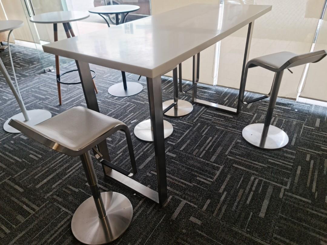 Office high table with chair, Furniture & Home Living, Furniture