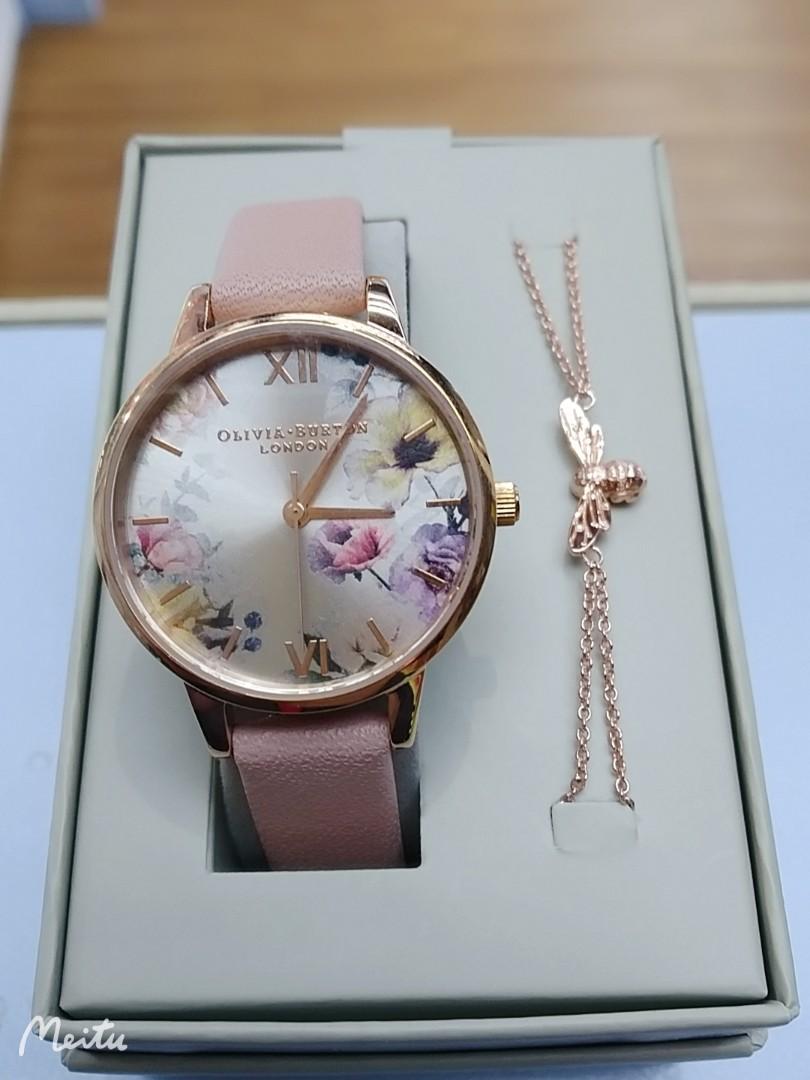 Olivia Burton Sunlight Florals Blush & 3D Print Women's Watch 