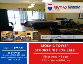 PD0031 - Mosaic Tower Studio Unit For Sale