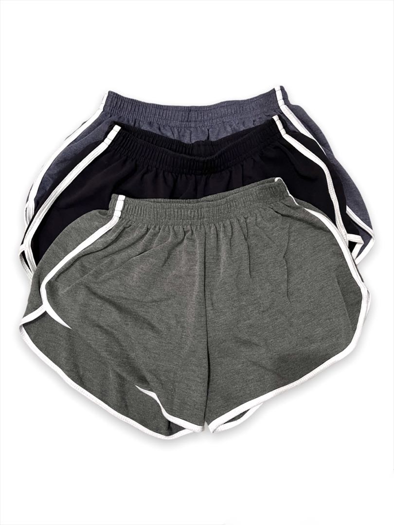 Plus Size Dolphin Shorts 3pcs, Women's 