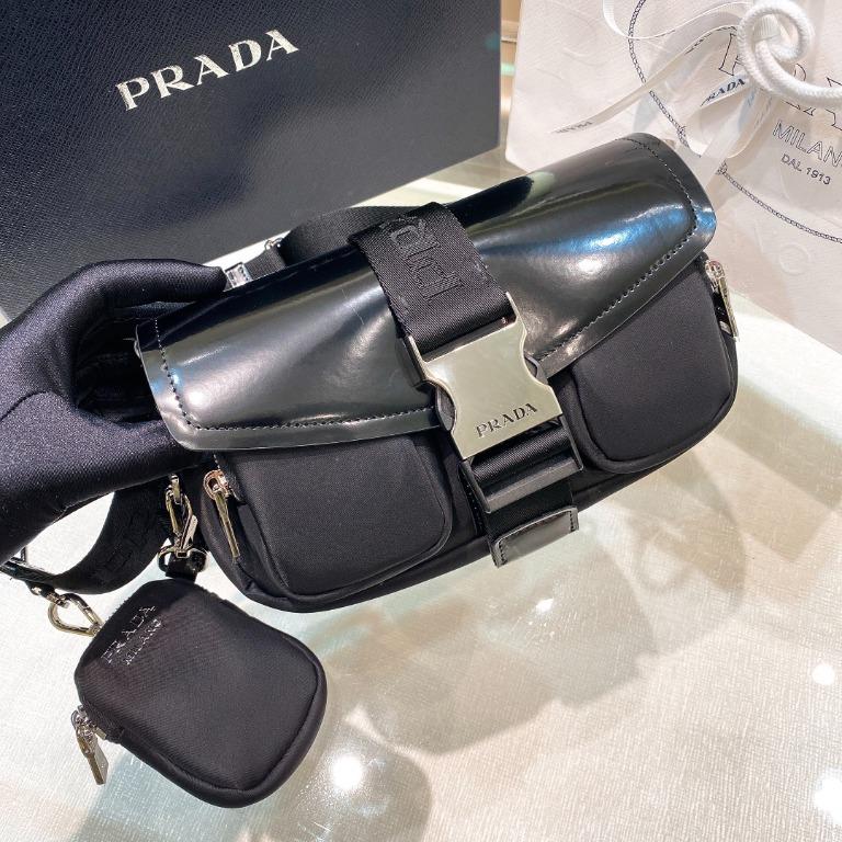Prada Pocket nylon and brushed leather bag, Women's Fashion, Bags &  Wallets, Shoulder Bags on Carousell