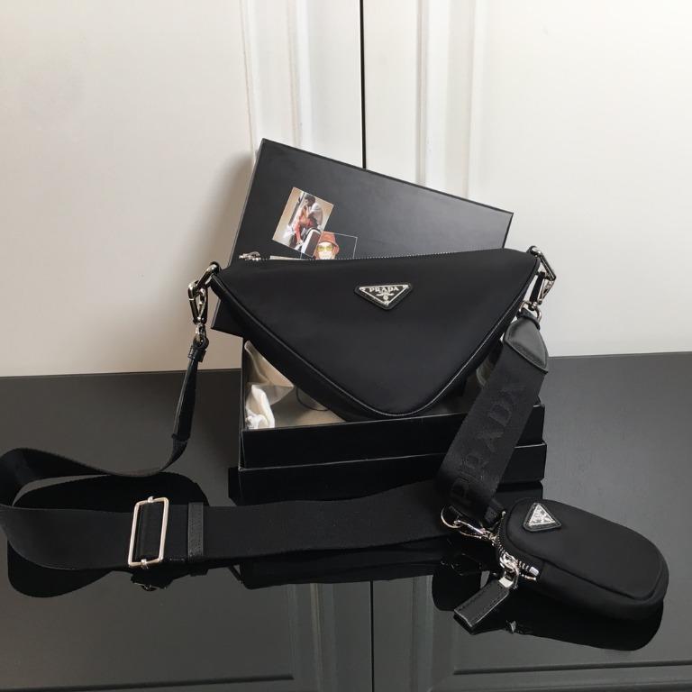 Prada Triangle shoulder bag, Luxury, Bags & Wallets on Carousell