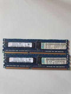 Ram x2 4gb PC3L 10600
