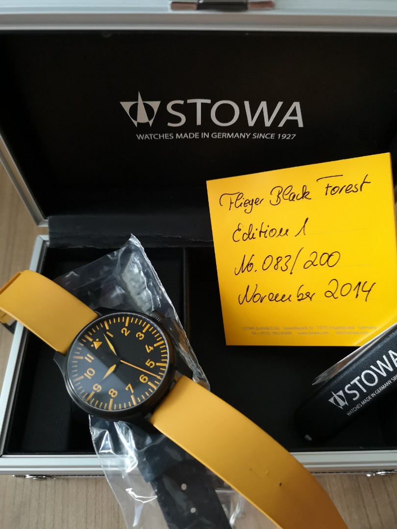 Rare Limited Edition Stowa Flieger Black Forest Men s Fashion Watches Accessories Watches on Carousell