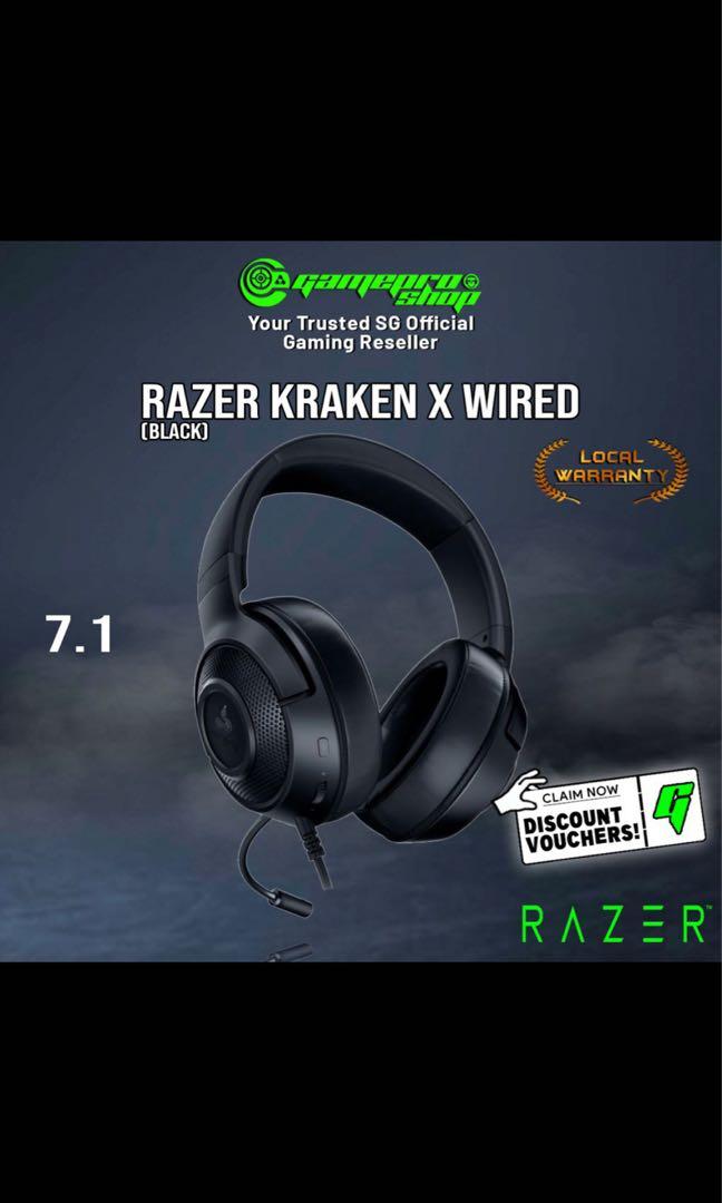 Razer Kraken X Multi-Platform Wired Gaming Headset, Audio, Headphones &  Headsets on Carousell