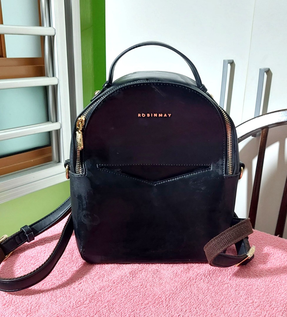 Robinmay Backpack Black Go-out Bag, Women's Fashion, Bags & Wallets ...