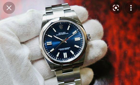 Rolex 41 OP Oyster Perpetual Blue Dial 124300 Luxury Watches on