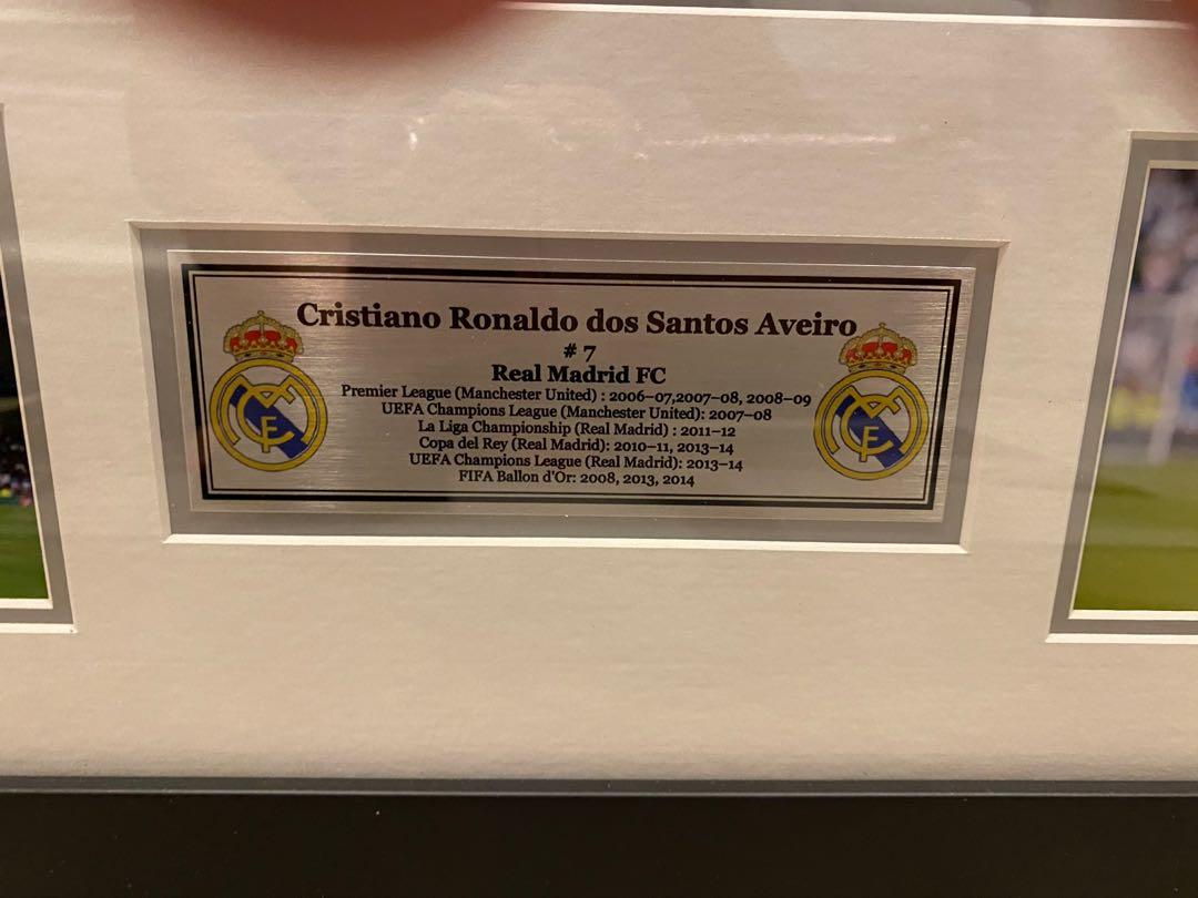 Cristiano Ronaldo Signed Plaque and Photo Frame: Real Madrid CF Legend