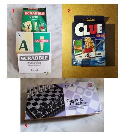Scrabble Cards / CLUE Card Game / Travel Magnetic Chess and ...