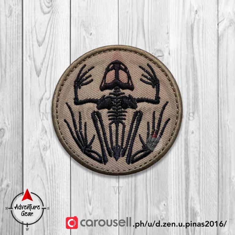 NAVY FROGMAN SKELETON TACTICAL COMBAT 3 INCH HOOK SEAL PATCH