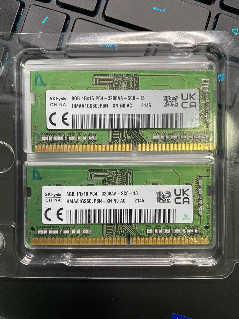 SK Hynix 16GB (2X8GB) Laptop RAM - 1Rx16 PC4 DDR4 3200MHz