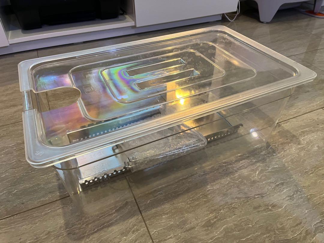 Sous vide water bath container with lid, TV & Home Appliances, Kitchen Appliances, Other Kitchen