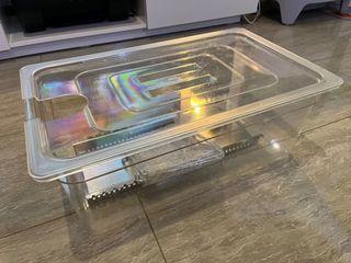 Sous vide water bath container with lid