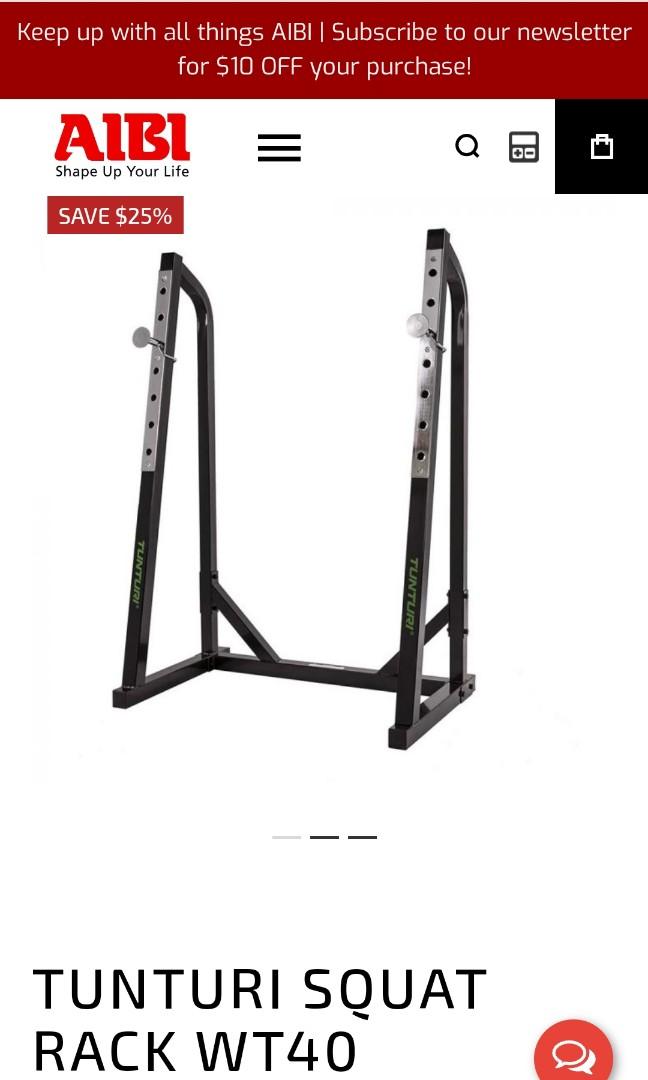 Tunturi squat sales rack wt40