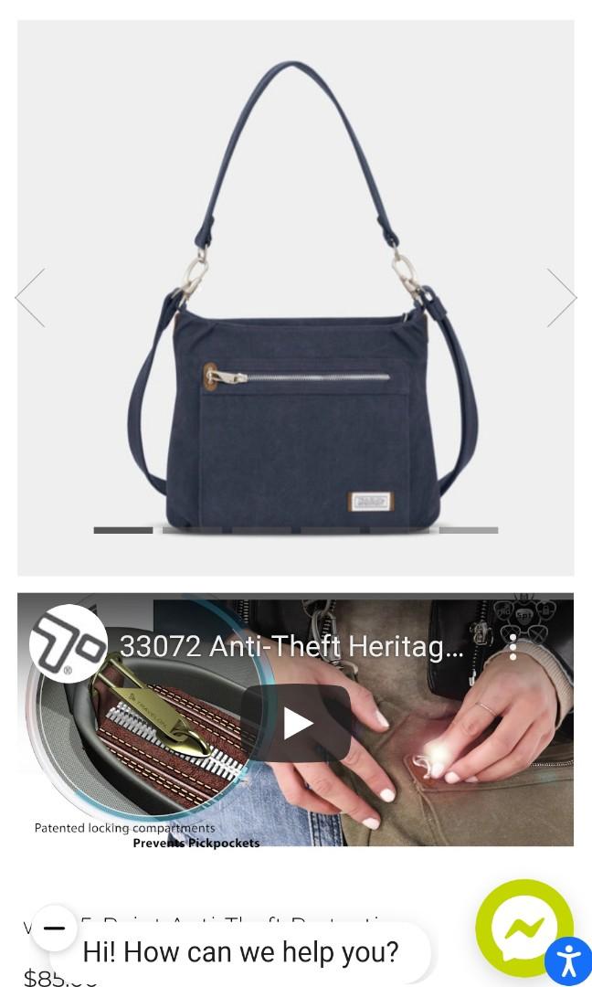 Travelon Heritage Hobo Antitheft RFID women's safety bag, Women's