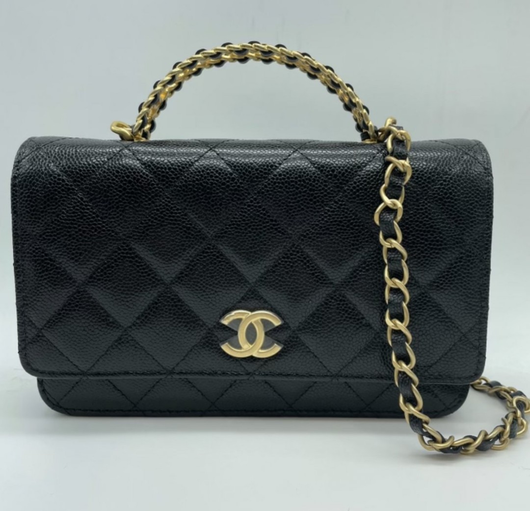 Chanel Black Quilted Lambskin WOC Wallet On Chain Gold Hardware, 2022  Available For Immediate Sale At Sotheby's