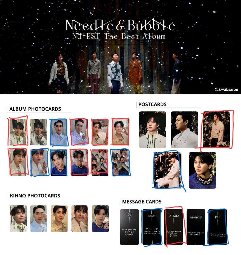NU'EST – The Best Album 'Needle & Bubble' + Set Extra Photocard (K-pop, Sigillato, Hanteo E Gaon Chart)
