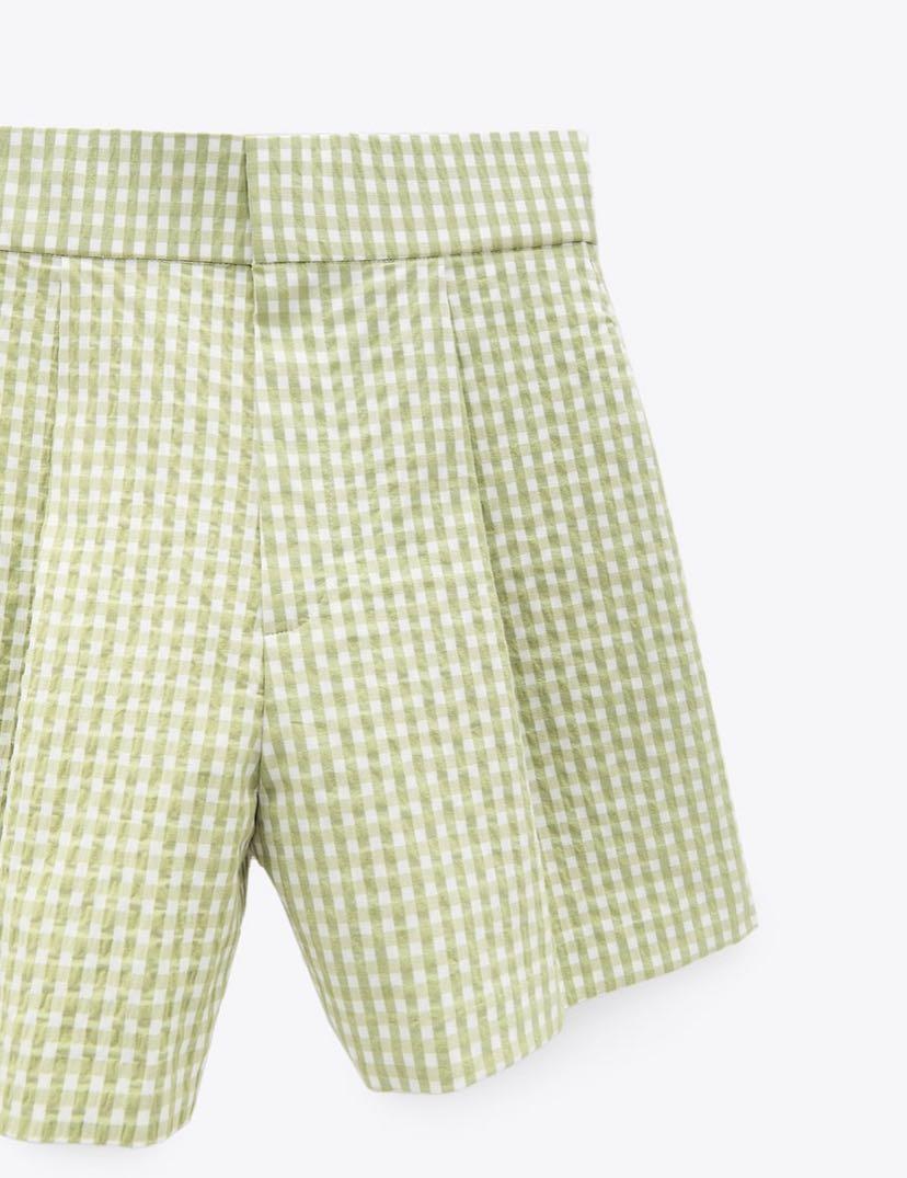Zara checked best sale bermuda shorts
