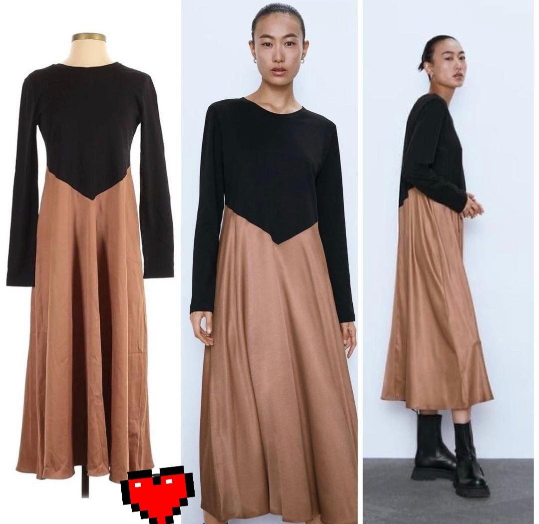 Zara two hot sale tone dress