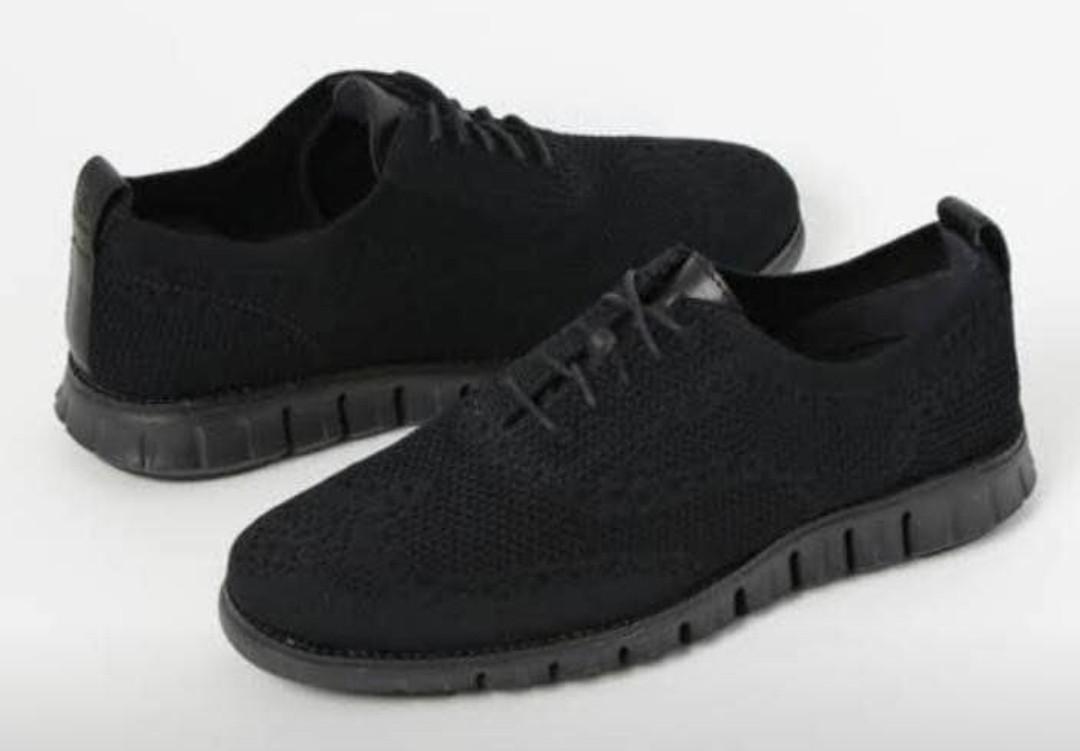 zerogrand stitchlite woven wool wingtip