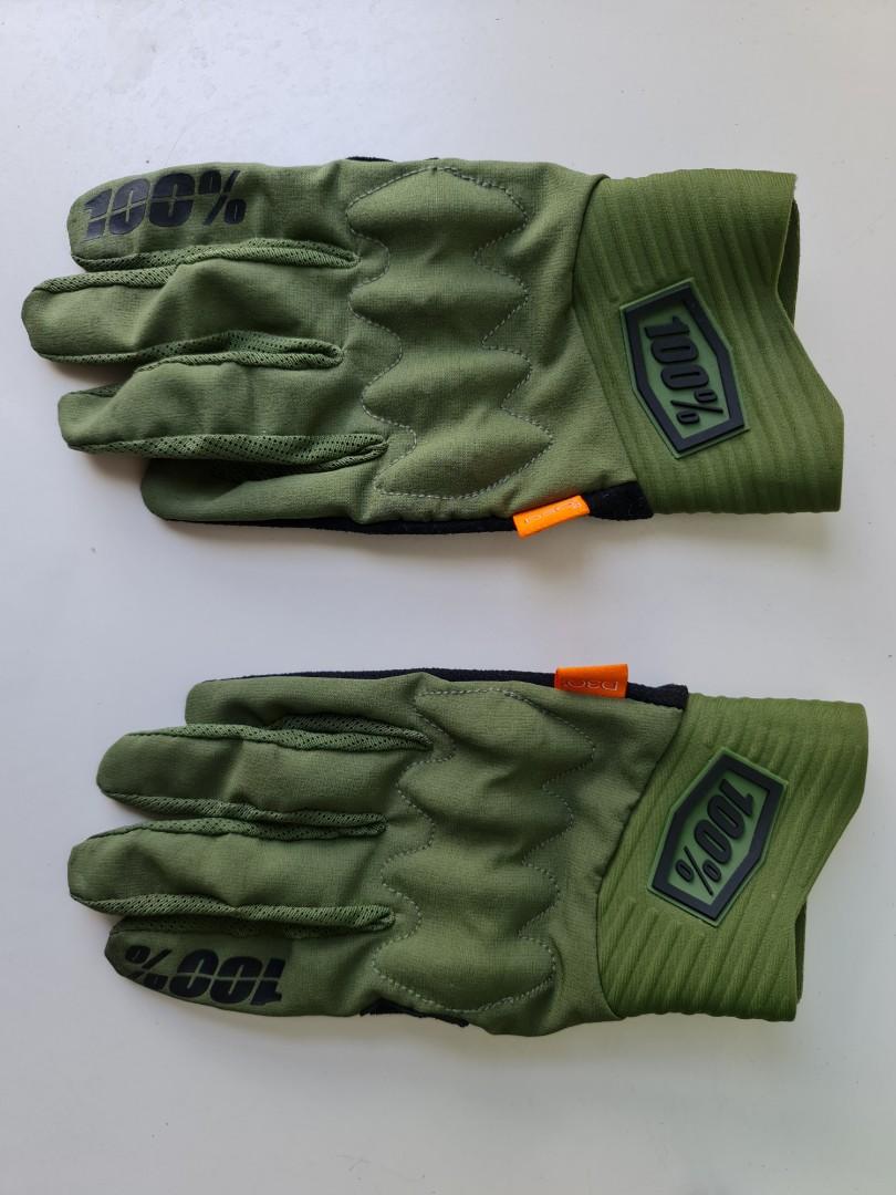 XL 100% Cognito D30 Glove Mens Army Green/Black XL 100% Cognito D30 Glove Mens Army Green/Black