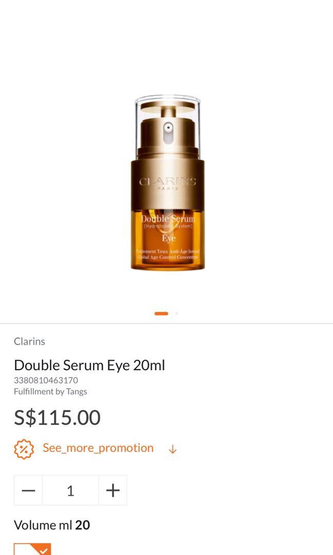 $15 for 10–Clarins Double Serum/ eye serum (Category: Face Care) located in Singapore. Submitted by moon_23 (Listing ID 1146944355, Image 3). Description: Brand new. 1⃣️Clarins Double Serum Eye 2⃣️Clarins Double Serum $2.5 for 1 $10 for 5 $15 for 10 .