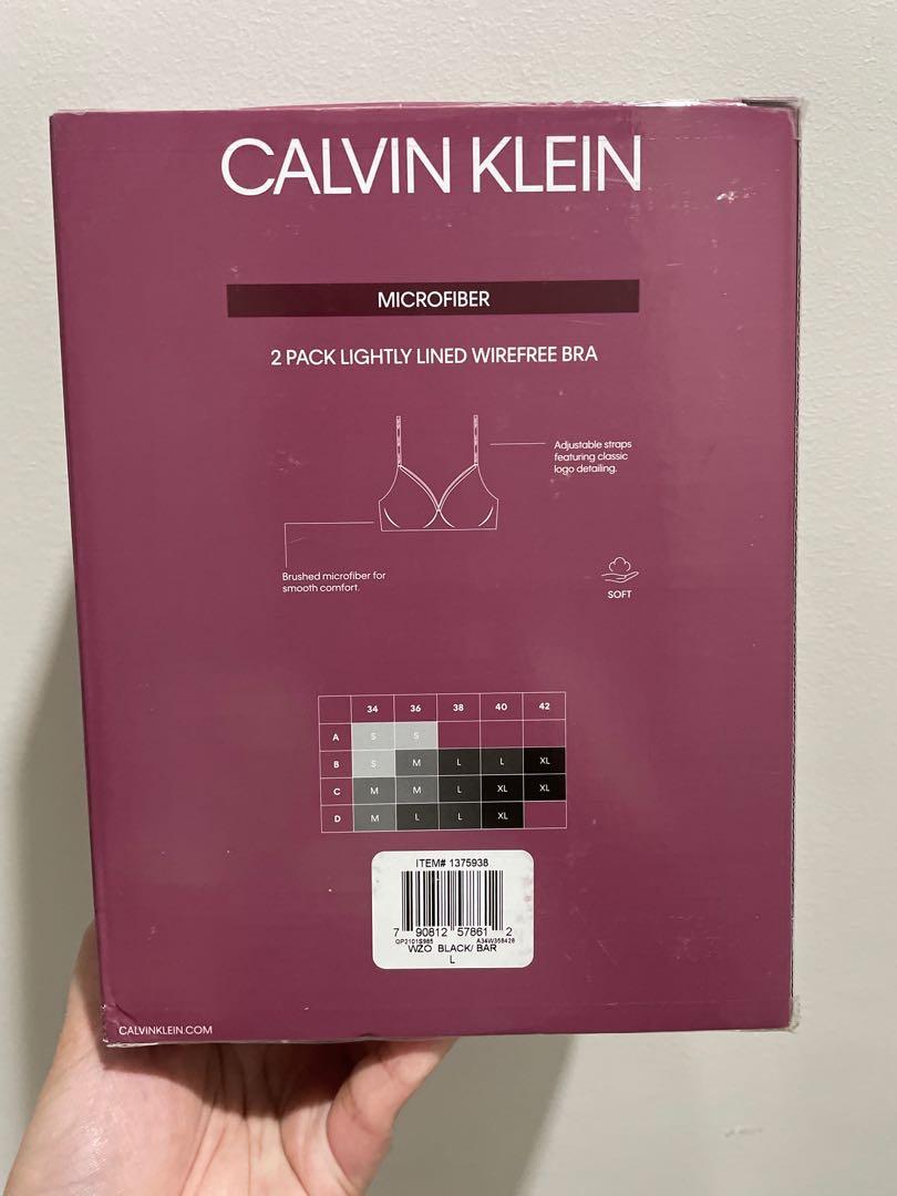 2pcs Calvin Klein wireless bra microfiber in Large Size Brand New