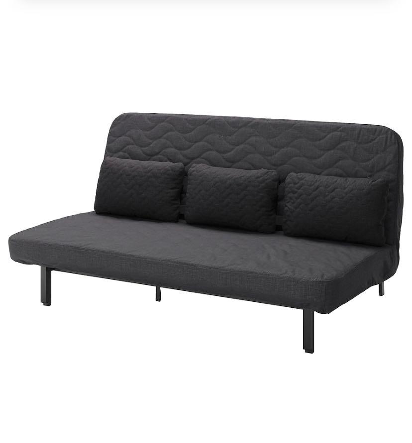 3 seater black IKEA Sofa Bed, Furniture & Home Living, Furniture, Sofas ...