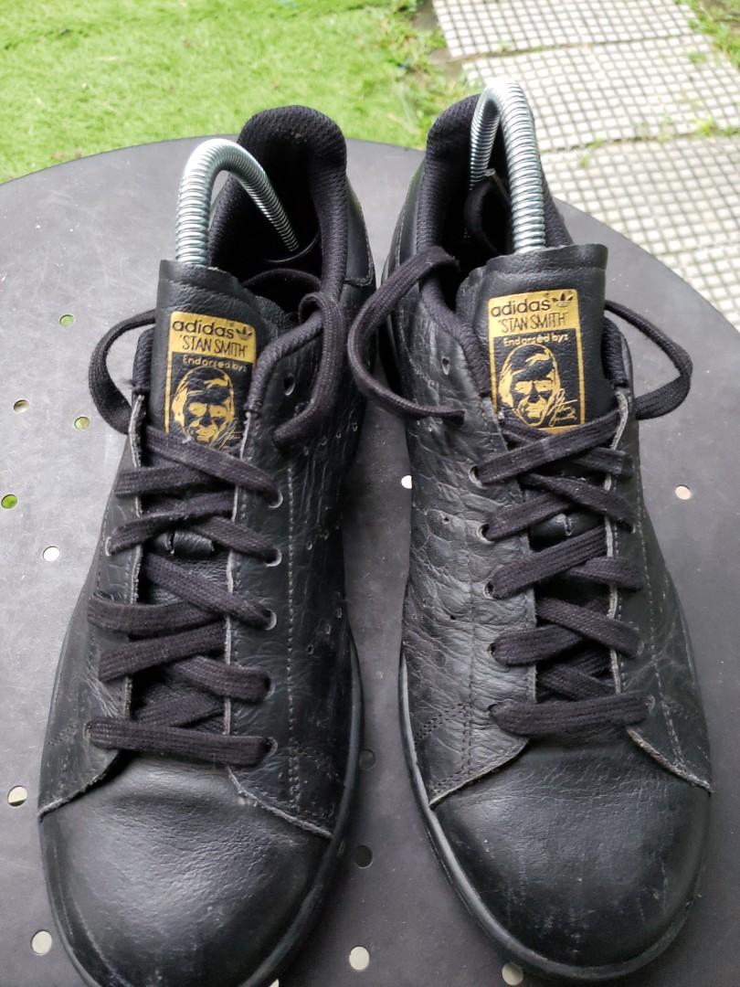 Adidas stan smith black Men s Fashion Footwear Sneakers on