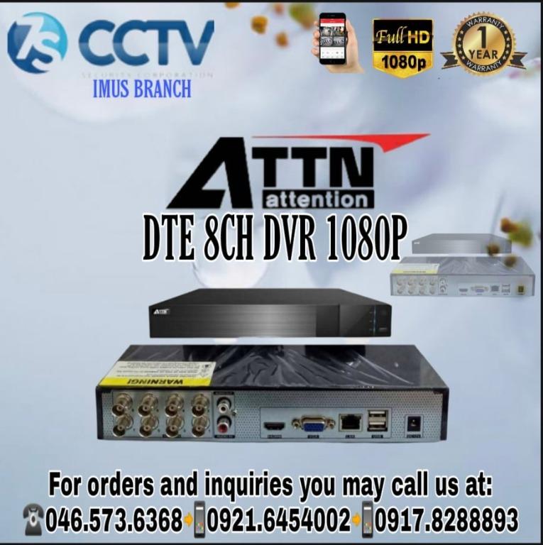 Attn Dte 8ch 1080p Dvr Furniture Home Living Security Locks Security Systems Cctv Cameras On Carousell