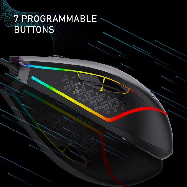 AULA F805 Gaming Mouse with 7 Keys (Category: Mouse & Mousepads) located in Las Pinas. Submitted by borjamonica644 (Listing ID 1146959894, Image 2). Description: AULA F805 Gaming Mouse with 7 Keys Brand New @ Php 300 Gaming Mouse Specs: Sensor: A704E Product dimension: 5.04*2.74*1.61inches / 128*69.7*40.8mm Type: Wired Gaming Mouse for PC / Laptop Default DPI: 800/1200/1600/2400 Backlight: Adjustable breathing backlight effect Operating system: W