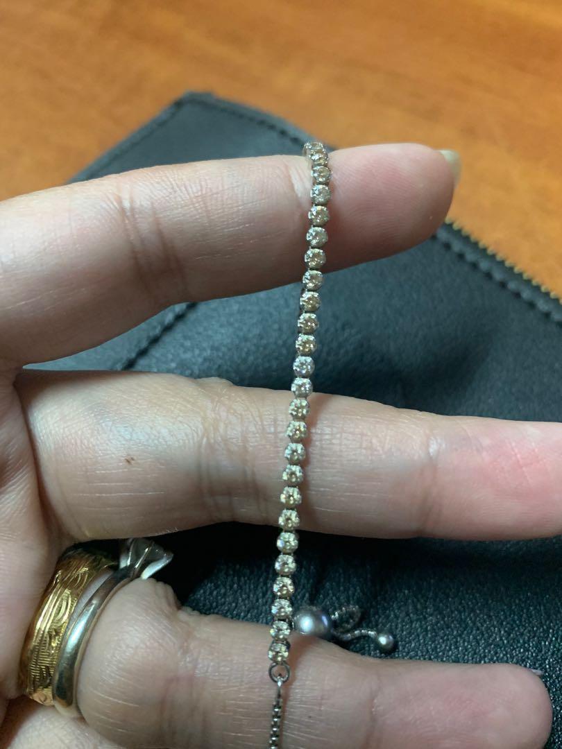 Authentic Pandora (Category: Bracelets) located in Manila. Submitted by khring (Listing ID 1146976536, Image 2). Description: Pink and clear sparkle slider bracelet Size 17cm Multi color Mixed stones: sapphire, synthetic.zirconia Authentic from USA With box.
