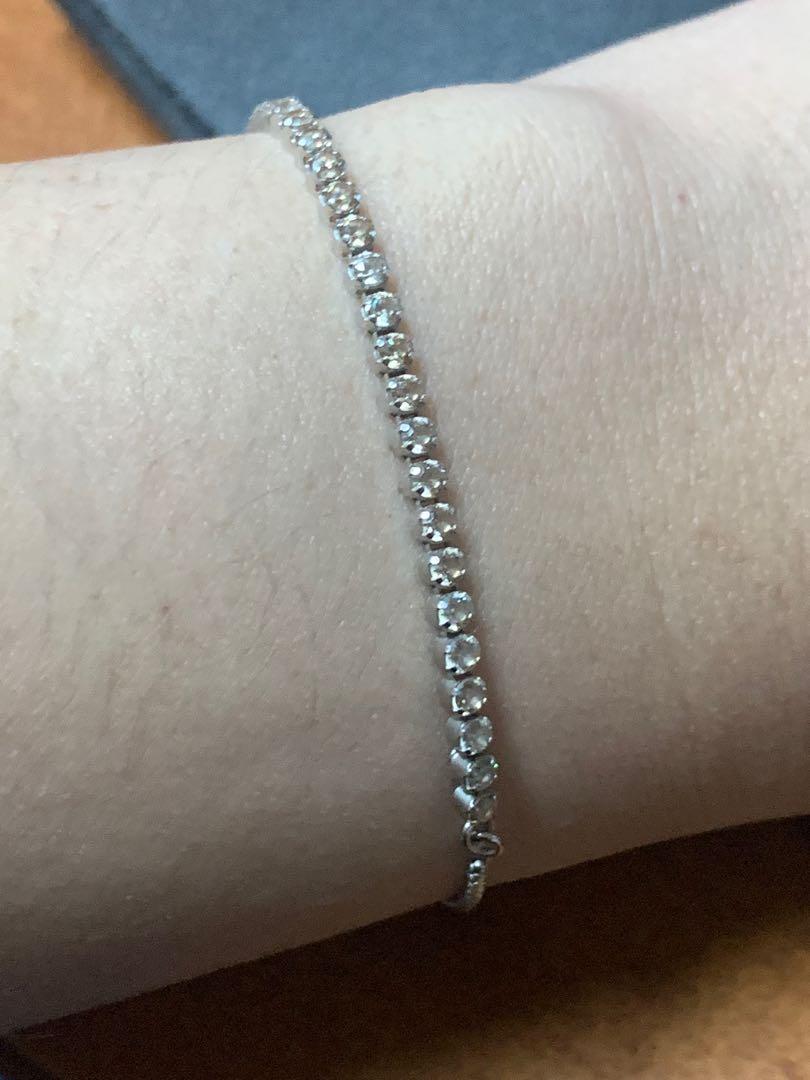 Authentic Pandora (Category: Bracelets) located in Manila. Submitted by khring (Listing ID 1146976536, Image 3). Description: Pink and clear sparkle slider bracelet Size 17cm Multi color Mixed stones: sapphire, synthetic.zirconia Authentic from USA With box.