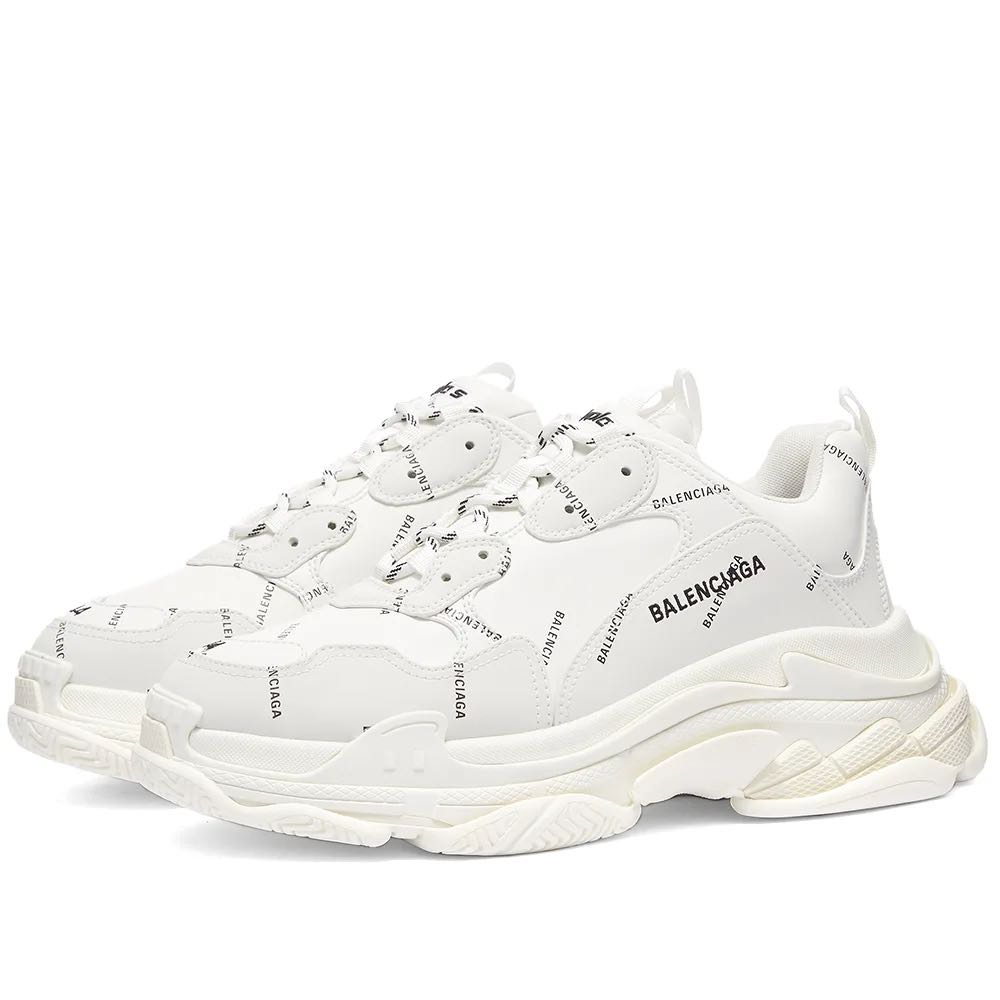 国産 新品 BALENCIAGA TRIPLE S ALLOVER LOGO paygration.com