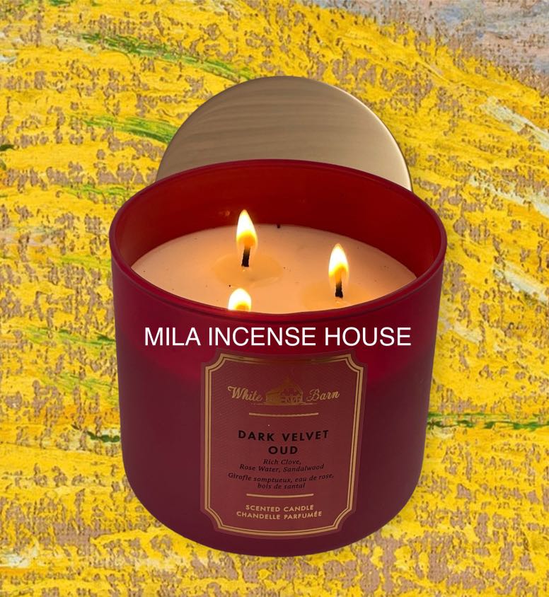 Bath & Body Works Dark Velvet Oud Candle, Furniture & Home Living, Home