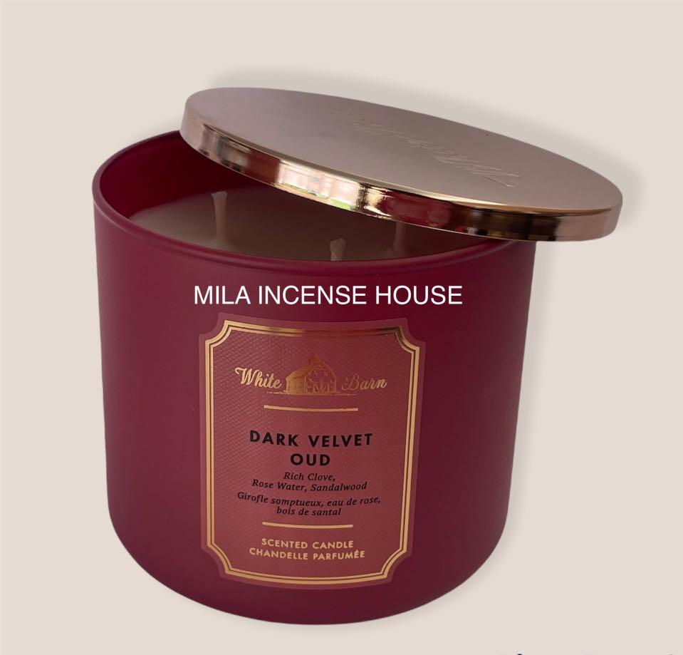 Bath & Body Works Dark Velvet Oud Candle, Furniture & Home Living, Home