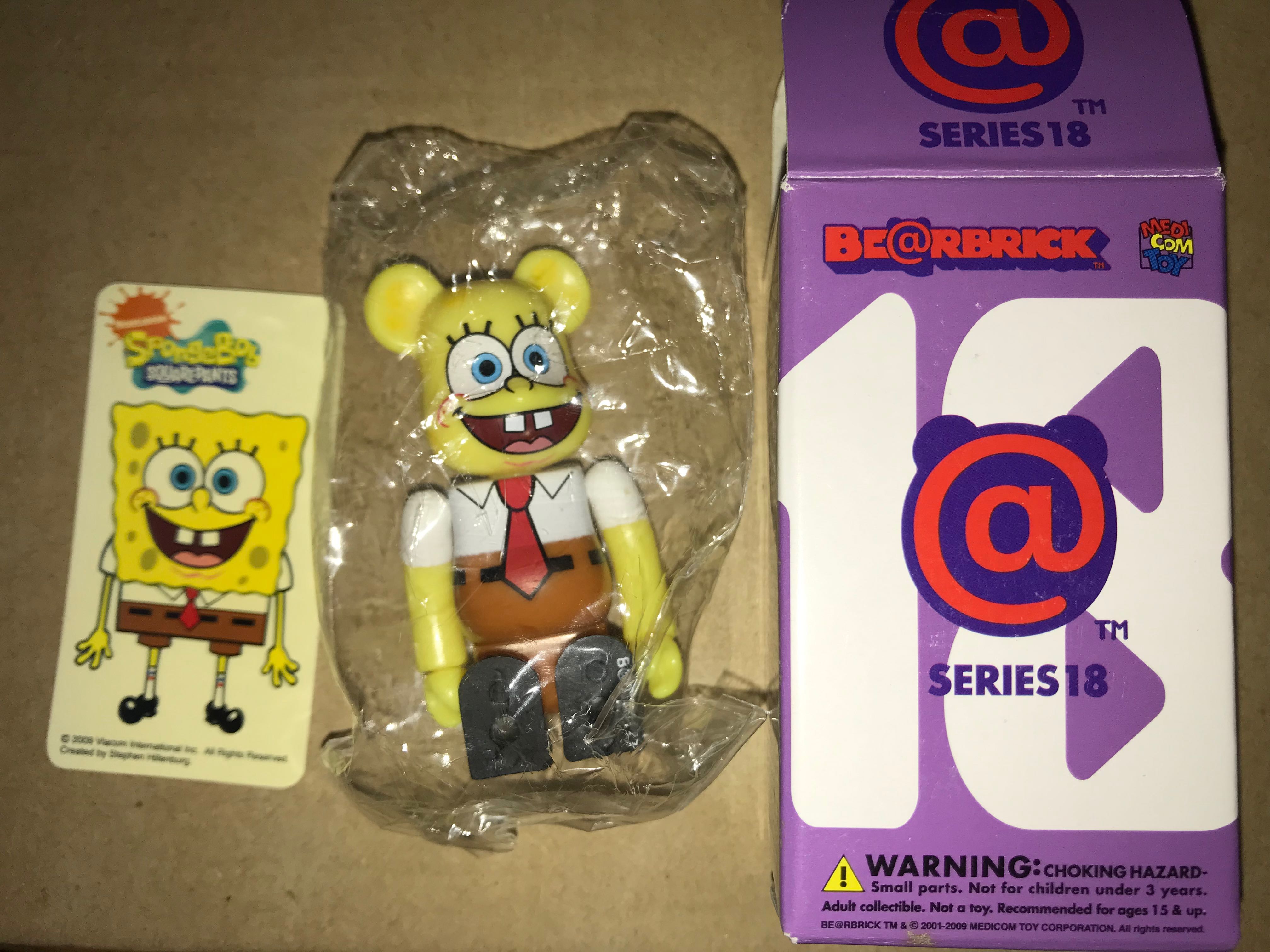 Medicom Toy Bearbrick 100% SERIES 18 SPONGEBOB CUTE Be@rbrick 18 Spongebob cute 