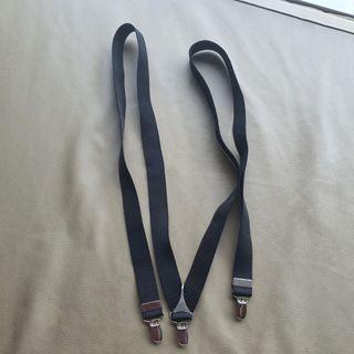 Black elastic suspenders (adjustable size)