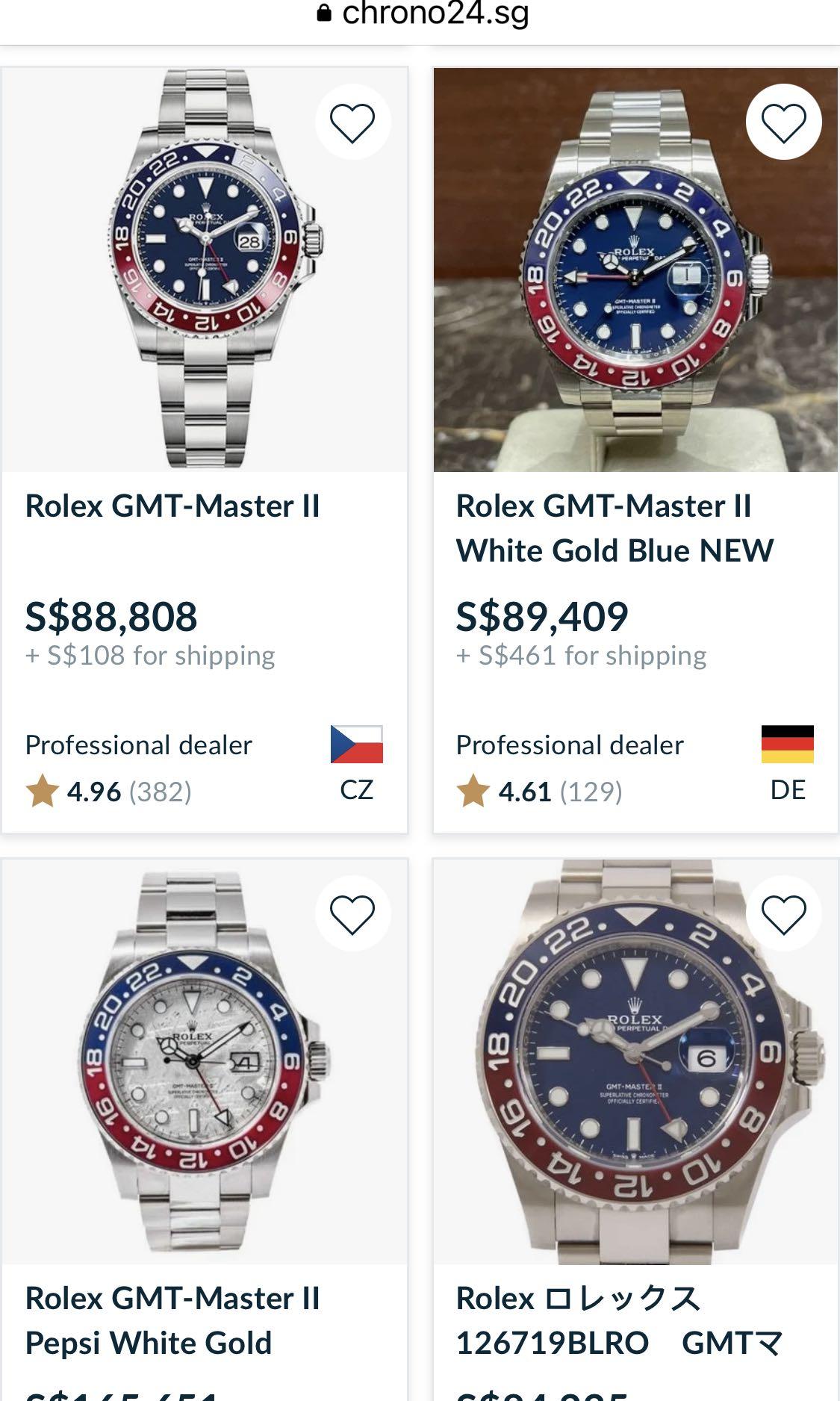 BNIB 126719BLRO Rolex GMT Master II Pepsi BLUE Dial Full White