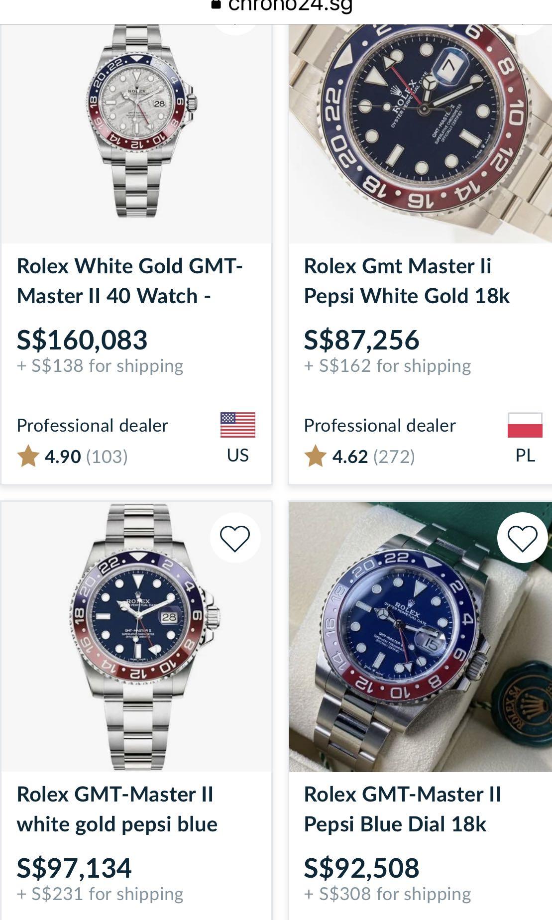 BNIB 126719BLRO Rolex GMT Master II Pepsi BLUE Dial Full White