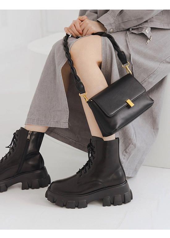 BNIB Stylish Korean Style Black Boots from Taiwan